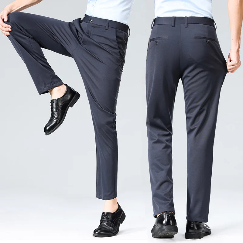 Silkline Straight-Leg Trousers