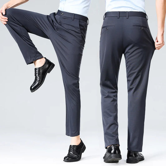 Silkline Straight-Leg Trousers